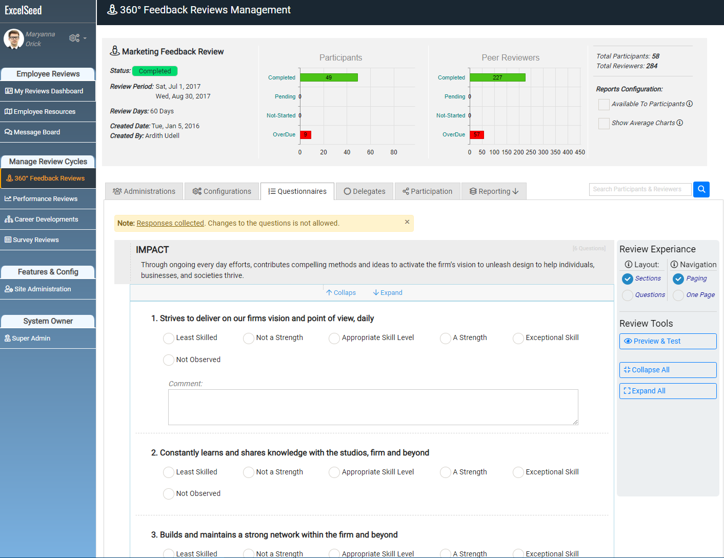 screenshot of ExcelSeed Review